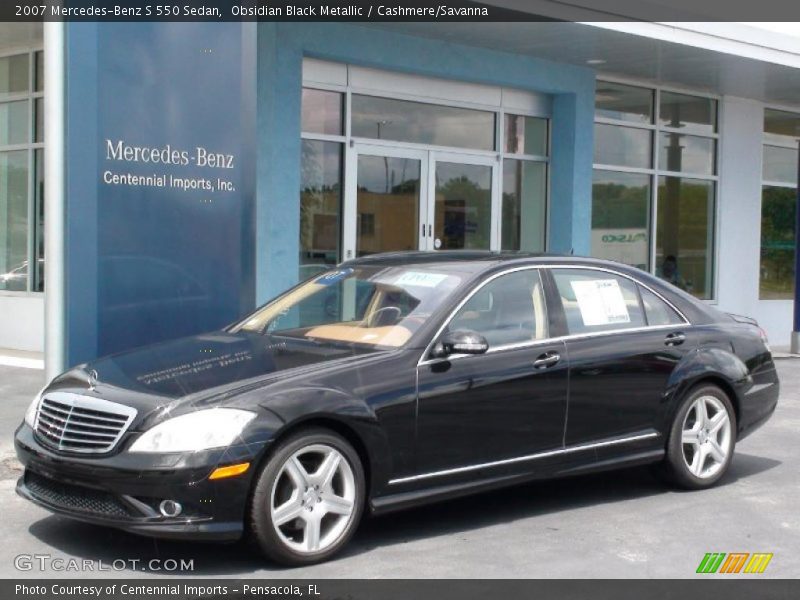 Obsidian Black Metallic / Cashmere/Savanna 2007 Mercedes-Benz S 550 Sedan
