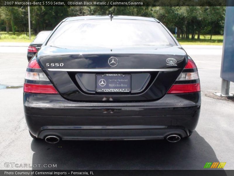 Obsidian Black Metallic / Cashmere/Savanna 2007 Mercedes-Benz S 550 Sedan