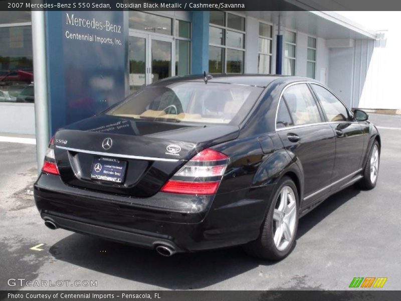 Obsidian Black Metallic / Cashmere/Savanna 2007 Mercedes-Benz S 550 Sedan