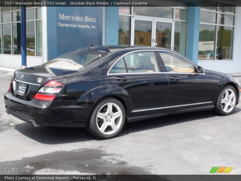 Obsidian Black Metallic / Cashmere/Savanna 2007 Mercedes-Benz S 550 Sedan