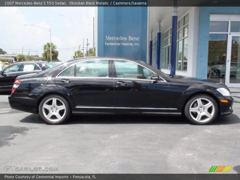 Obsidian Black Metallic / Cashmere/Savanna 2007 Mercedes-Benz S 550 Sedan