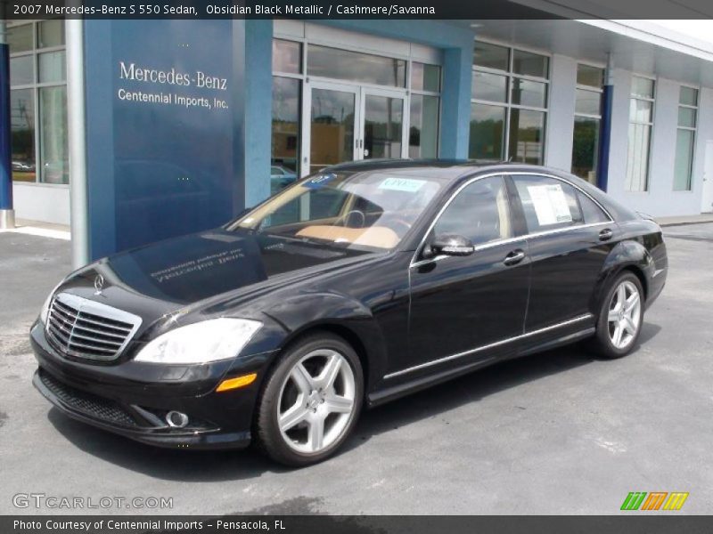 Obsidian Black Metallic / Cashmere/Savanna 2007 Mercedes-Benz S 550 Sedan