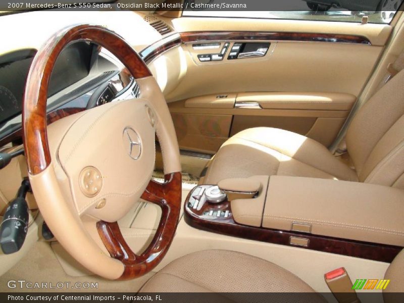 Obsidian Black Metallic / Cashmere/Savanna 2007 Mercedes-Benz S 550 Sedan