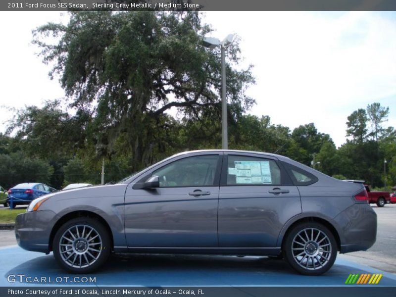 Sterling Gray Metallic / Medium Stone 2011 Ford Focus SES Sedan