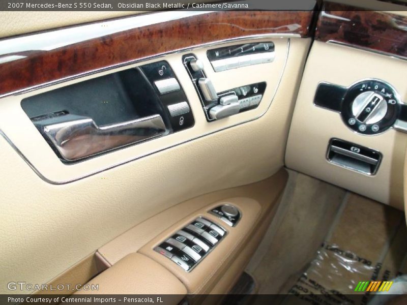 Obsidian Black Metallic / Cashmere/Savanna 2007 Mercedes-Benz S 550 Sedan