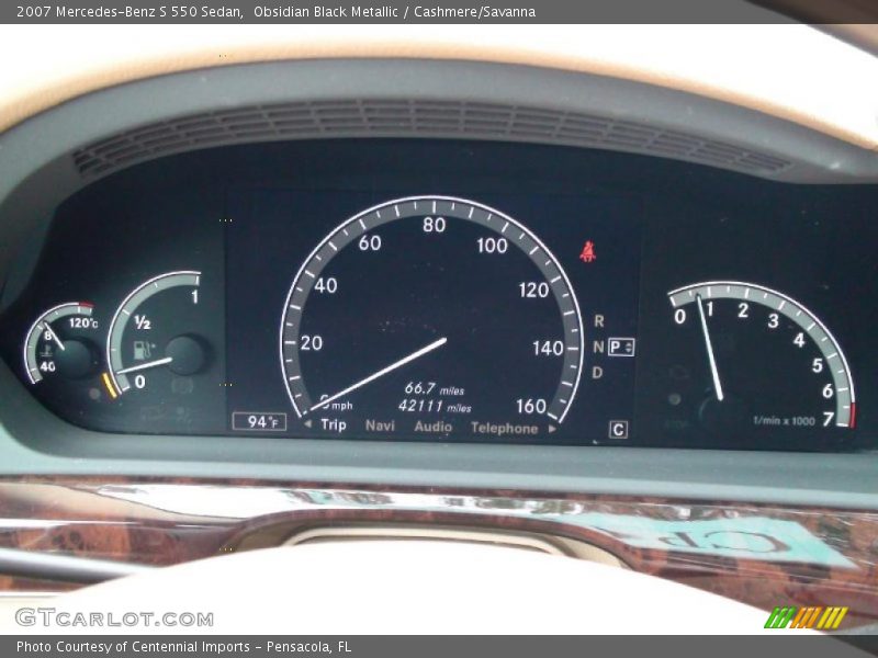 Obsidian Black Metallic / Cashmere/Savanna 2007 Mercedes-Benz S 550 Sedan