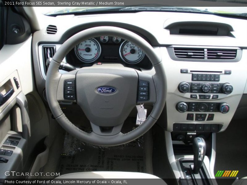 Sterling Gray Metallic / Medium Stone 2011 Ford Focus SES Sedan