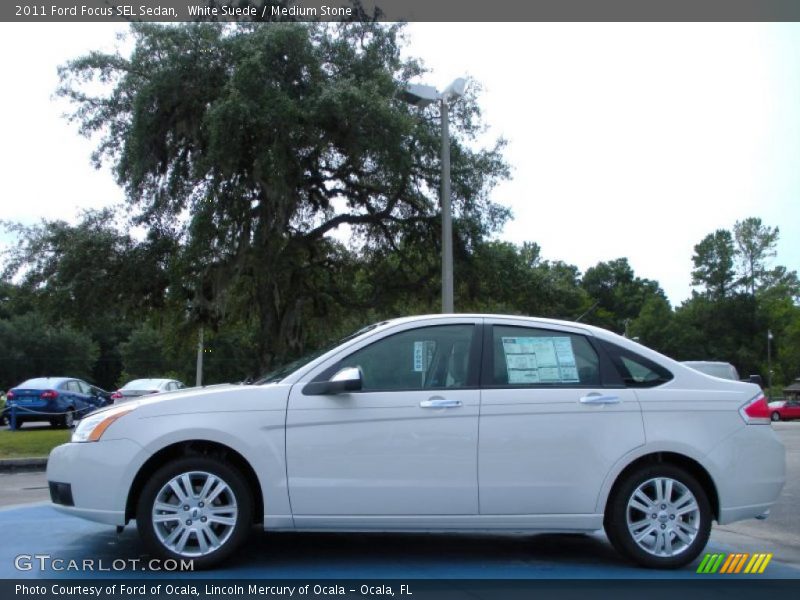 White Suede / Medium Stone 2011 Ford Focus SEL Sedan