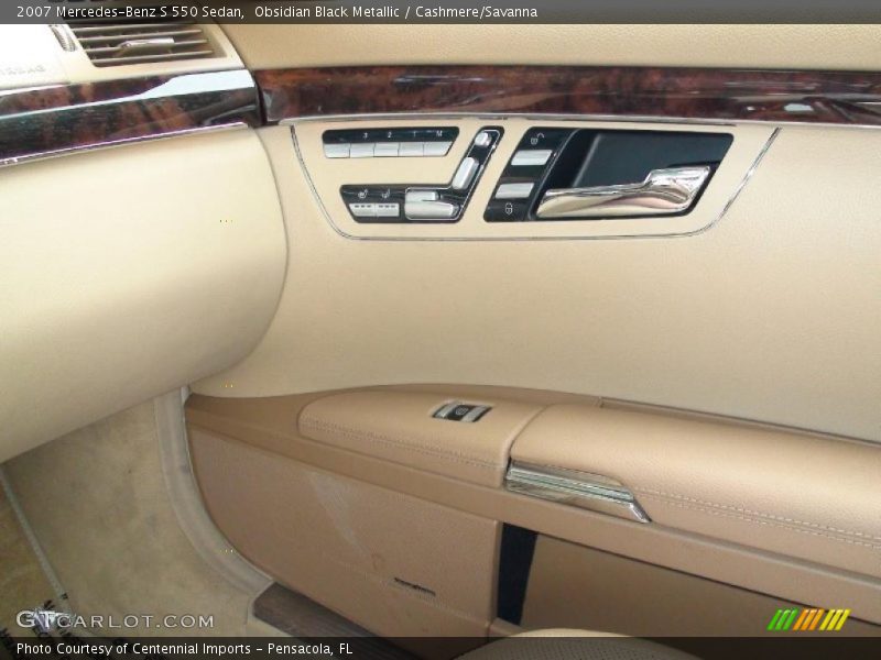 Obsidian Black Metallic / Cashmere/Savanna 2007 Mercedes-Benz S 550 Sedan