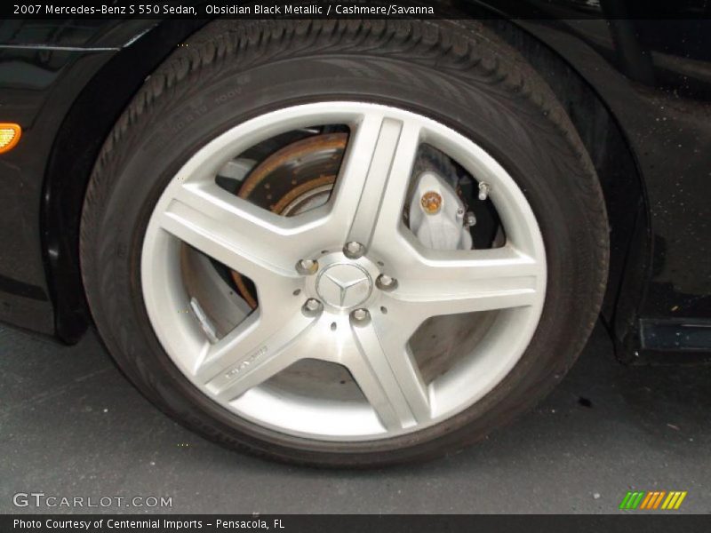 Obsidian Black Metallic / Cashmere/Savanna 2007 Mercedes-Benz S 550 Sedan