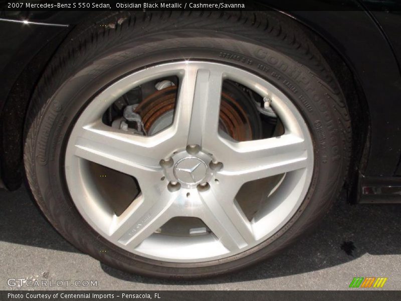 Obsidian Black Metallic / Cashmere/Savanna 2007 Mercedes-Benz S 550 Sedan