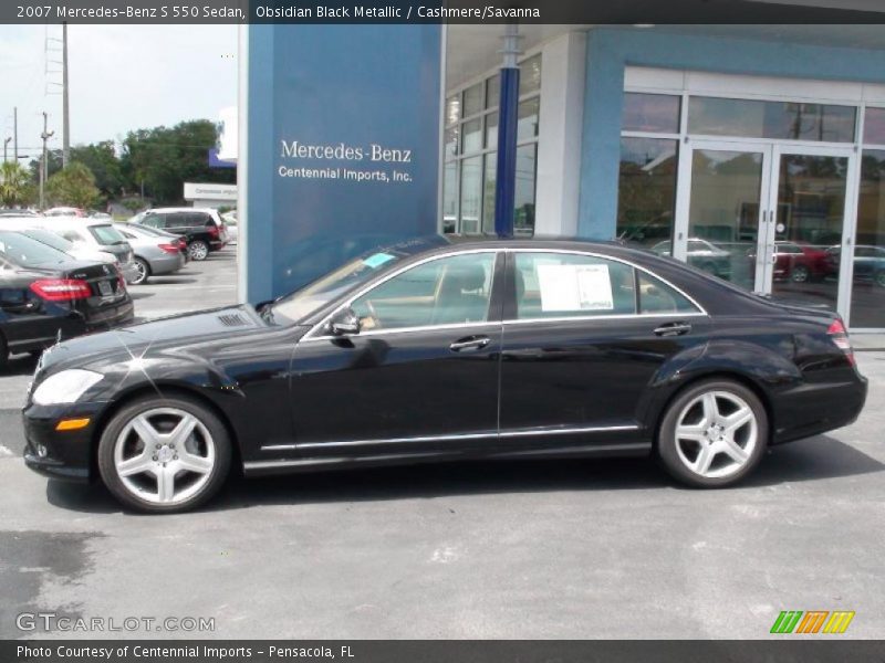 Obsidian Black Metallic / Cashmere/Savanna 2007 Mercedes-Benz S 550 Sedan