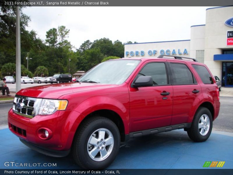 Sangria Red Metallic / Charcoal Black 2011 Ford Escape XLT