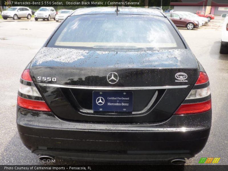 Obsidian Black Metallic / Cashmere/Savanna 2007 Mercedes-Benz S 550 Sedan