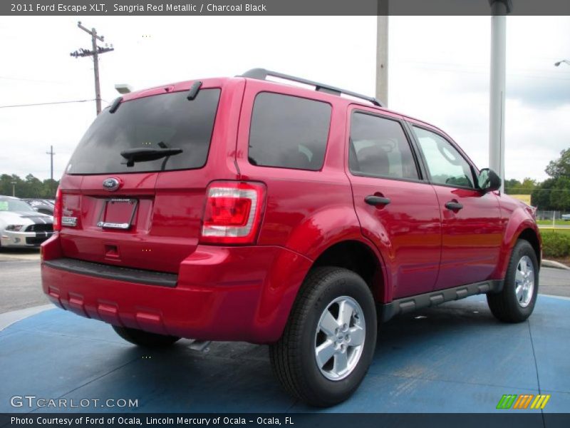 Sangria Red Metallic / Charcoal Black 2011 Ford Escape XLT