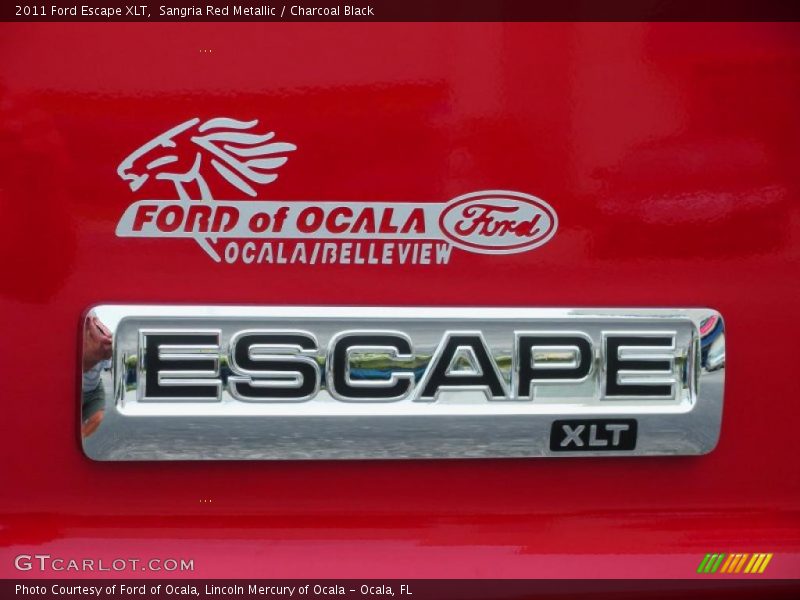 Sangria Red Metallic / Charcoal Black 2011 Ford Escape XLT