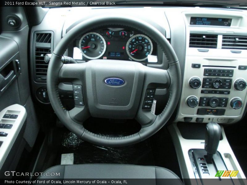 Sangria Red Metallic / Charcoal Black 2011 Ford Escape XLT