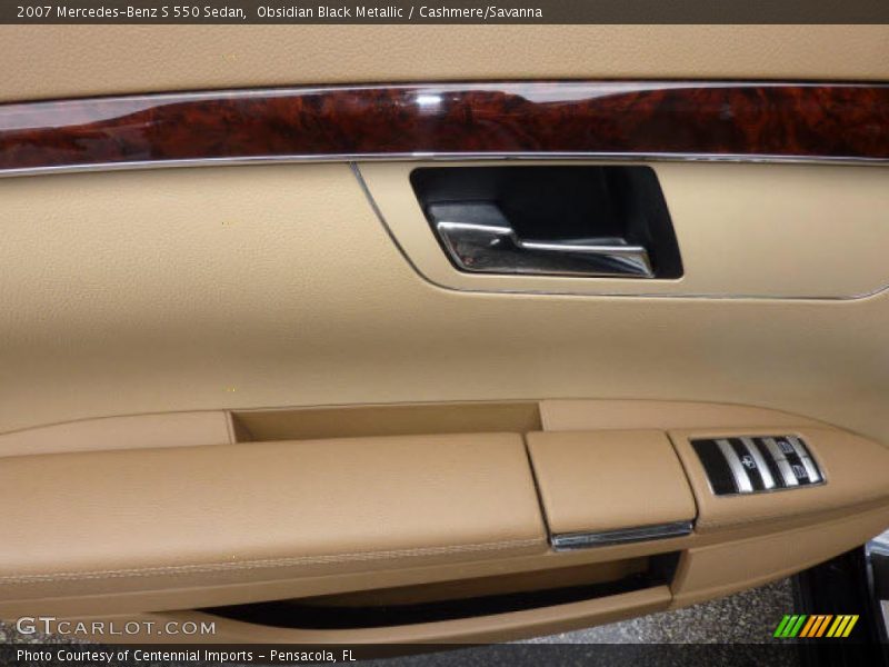 Obsidian Black Metallic / Cashmere/Savanna 2007 Mercedes-Benz S 550 Sedan