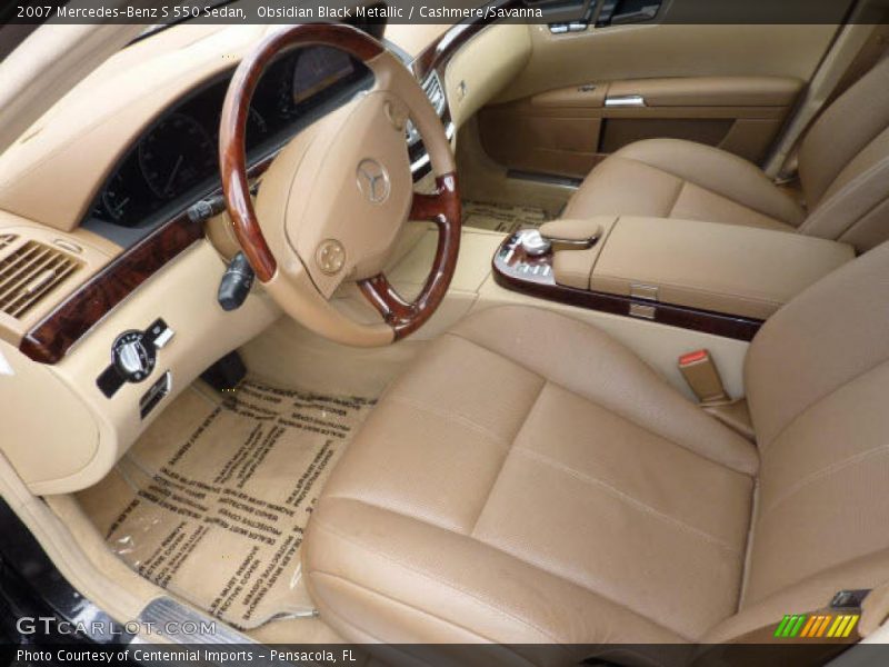 Obsidian Black Metallic / Cashmere/Savanna 2007 Mercedes-Benz S 550 Sedan