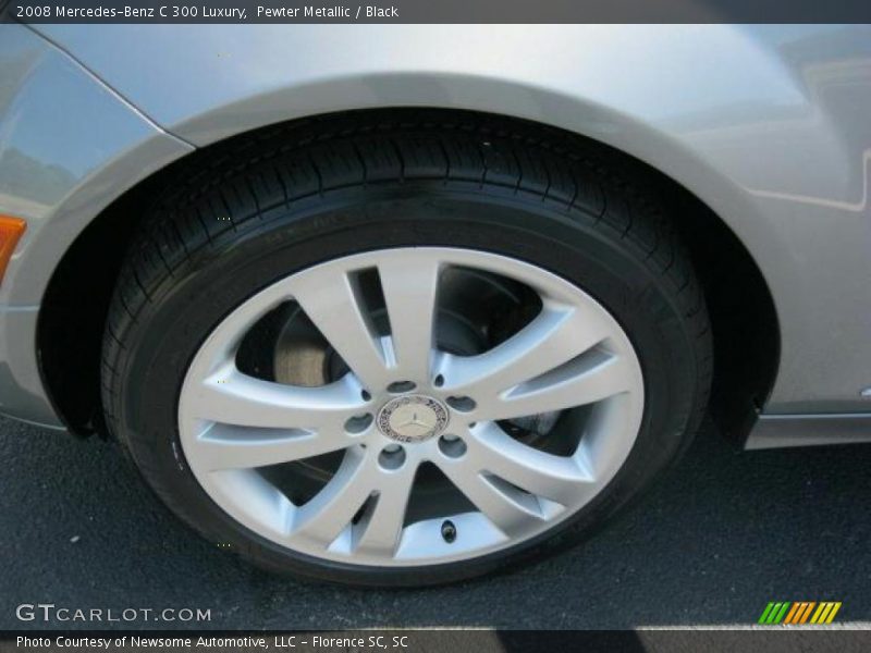 Pewter Metallic / Black 2008 Mercedes-Benz C 300 Luxury