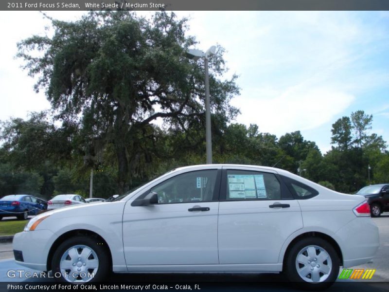 White Suede / Medium Stone 2011 Ford Focus S Sedan