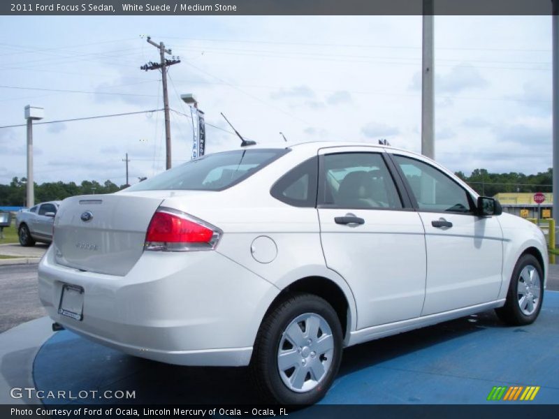 White Suede / Medium Stone 2011 Ford Focus S Sedan