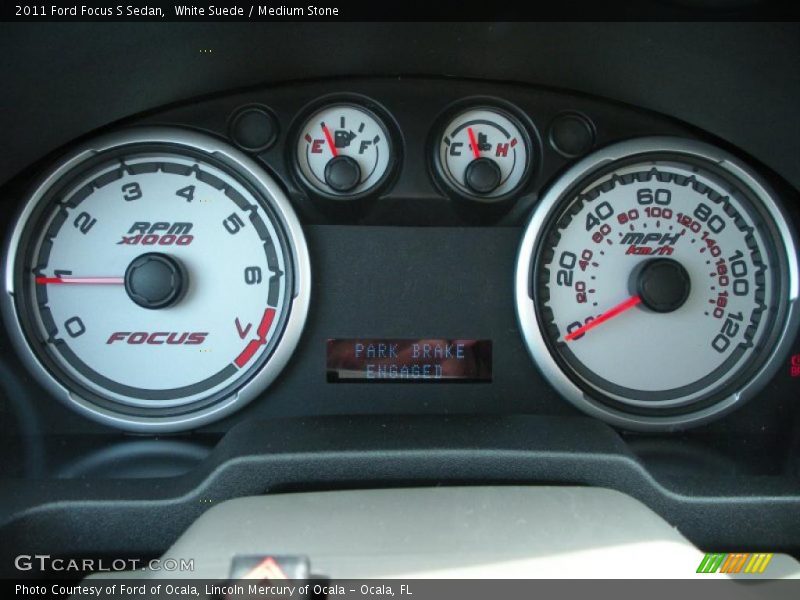 White Suede / Medium Stone 2011 Ford Focus S Sedan