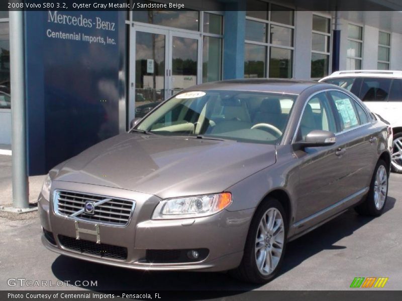 Oyster Gray Metallic / Sandstone Beige 2008 Volvo S80 3.2