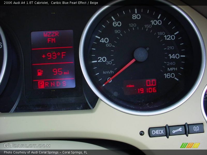 Caribic Blue Pearl Effect / Beige 2006 Audi A4 1.8T Cabriolet