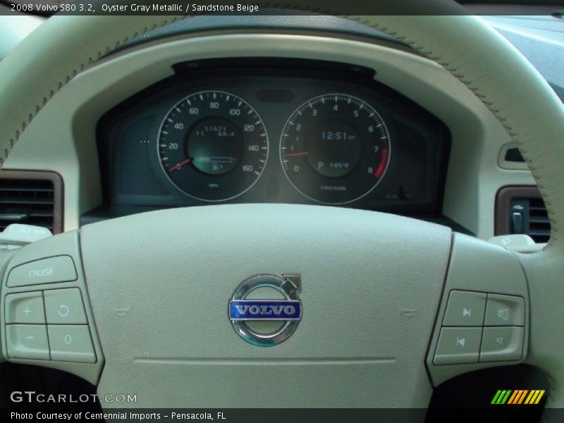 Oyster Gray Metallic / Sandstone Beige 2008 Volvo S80 3.2