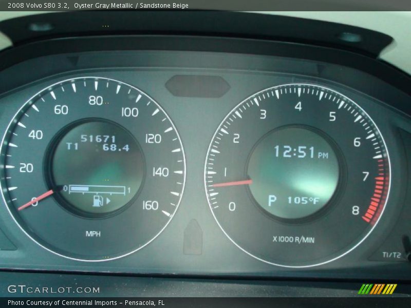 Oyster Gray Metallic / Sandstone Beige 2008 Volvo S80 3.2