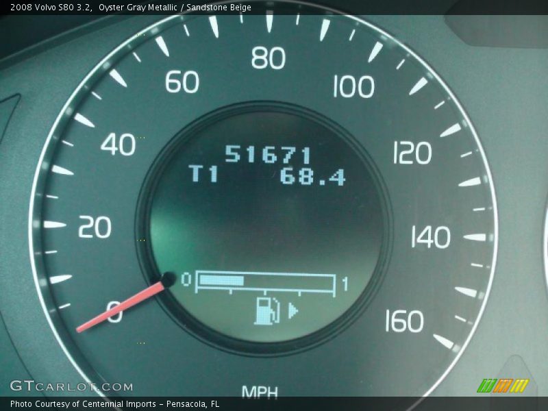 Oyster Gray Metallic / Sandstone Beige 2008 Volvo S80 3.2