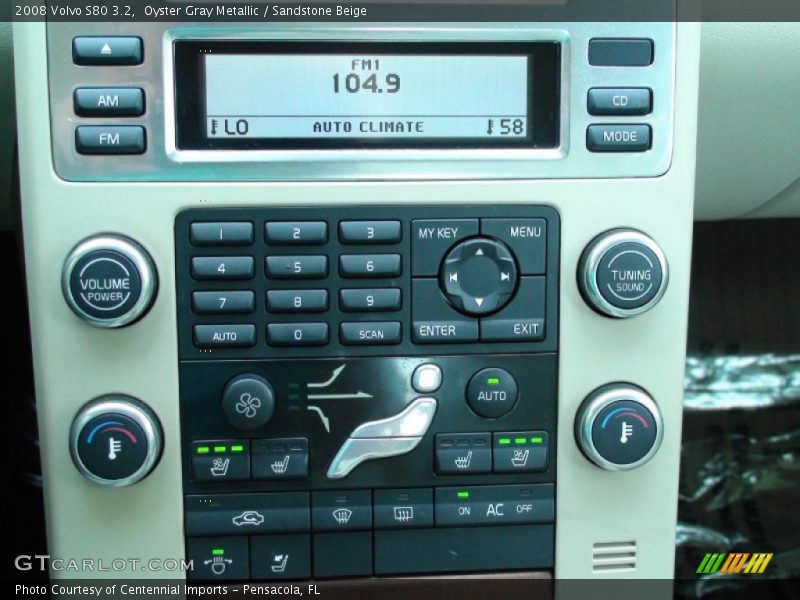 Oyster Gray Metallic / Sandstone Beige 2008 Volvo S80 3.2