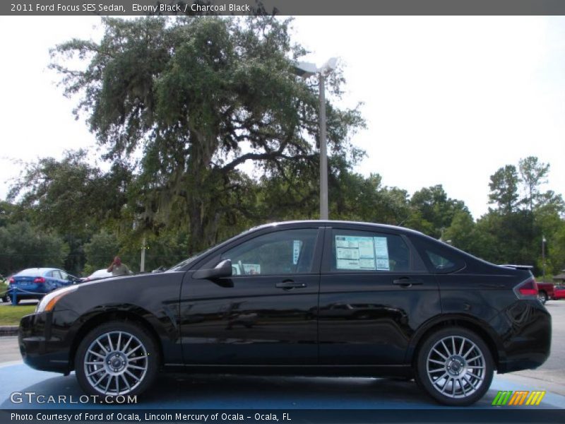 Ebony Black / Charcoal Black 2011 Ford Focus SES Sedan