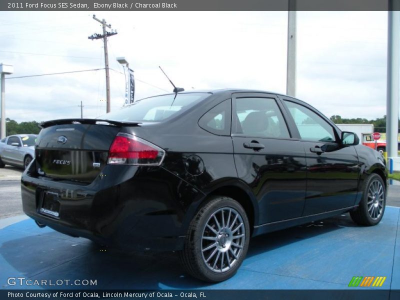 Ebony Black / Charcoal Black 2011 Ford Focus SES Sedan
