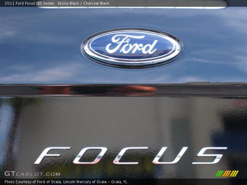 Ebony Black / Charcoal Black 2011 Ford Focus SES Sedan