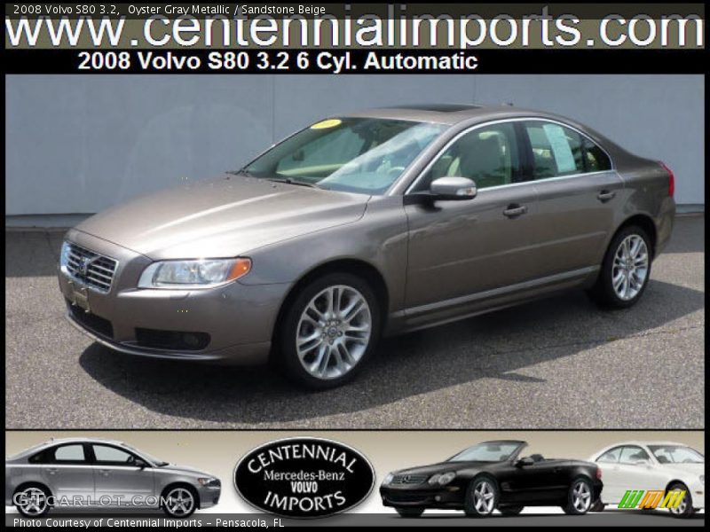 Oyster Gray Metallic / Sandstone Beige 2008 Volvo S80 3.2