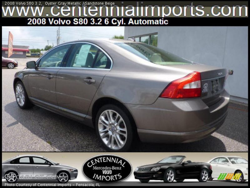 Oyster Gray Metallic / Sandstone Beige 2008 Volvo S80 3.2