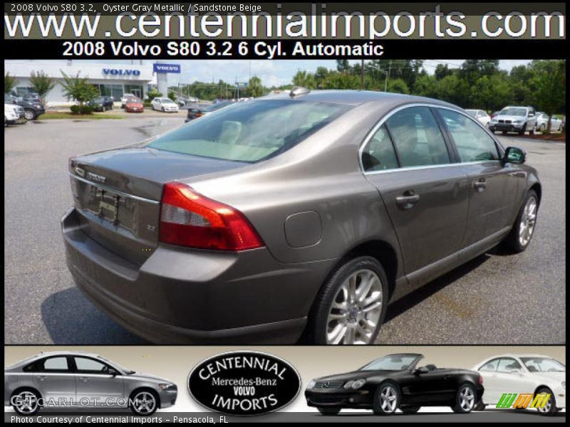Oyster Gray Metallic / Sandstone Beige 2008 Volvo S80 3.2