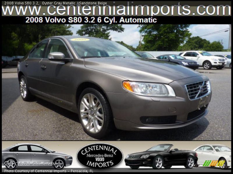 Oyster Gray Metallic / Sandstone Beige 2008 Volvo S80 3.2