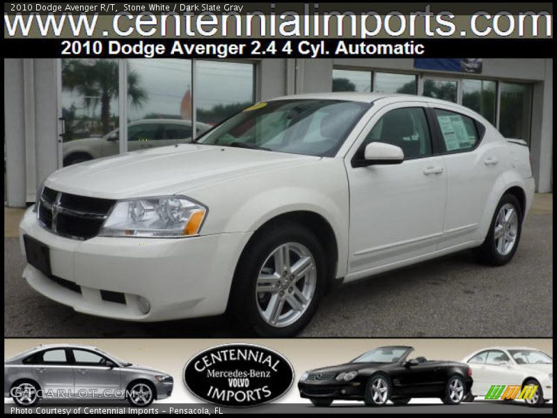 Stone White / Dark Slate Gray 2010 Dodge Avenger R/T