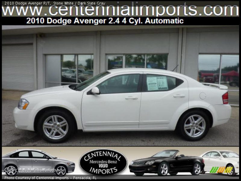 Stone White / Dark Slate Gray 2010 Dodge Avenger R/T