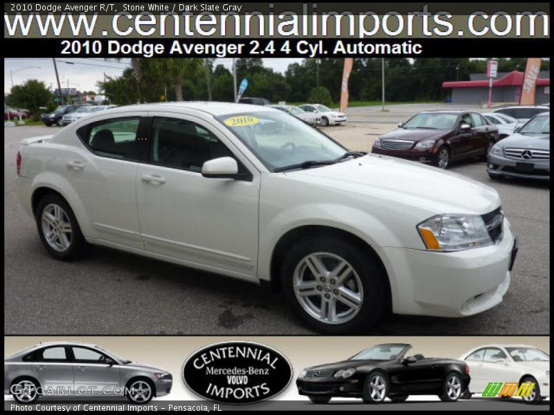 Stone White / Dark Slate Gray 2010 Dodge Avenger R/T