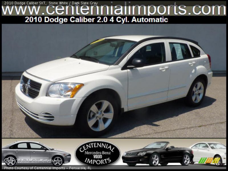 Stone White / Dark Slate Gray 2010 Dodge Caliber SXT