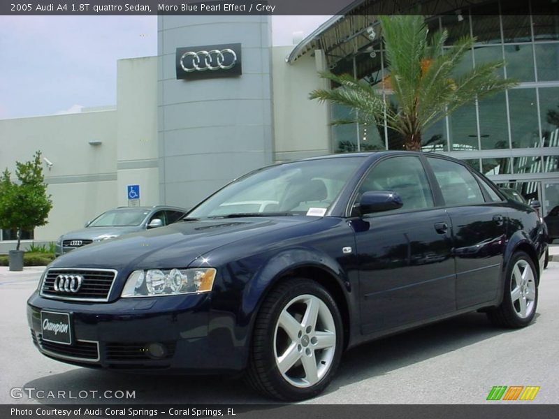 Moro Blue Pearl Effect / Grey 2005 Audi A4 1.8T quattro Sedan