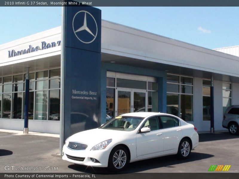 Moonlight White / Wheat 2010 Infiniti G 37 Sedan