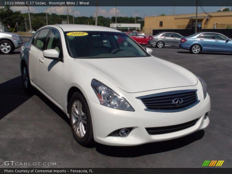 Moonlight White / Wheat 2010 Infiniti G 37 Sedan