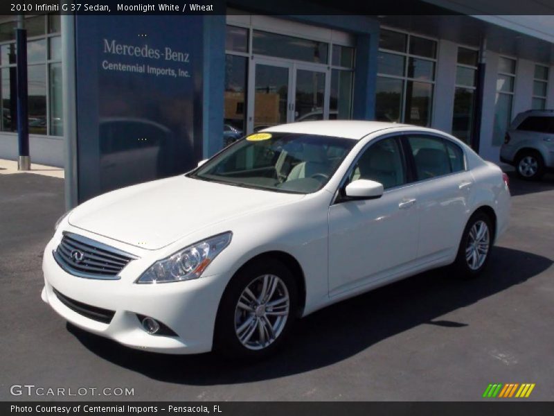 Moonlight White / Wheat 2010 Infiniti G 37 Sedan