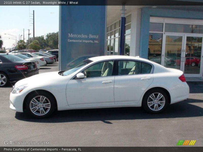 Moonlight White / Wheat 2010 Infiniti G 37 Sedan