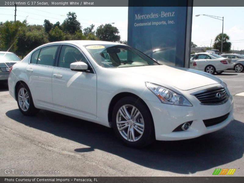 Moonlight White / Wheat 2010 Infiniti G 37 Sedan